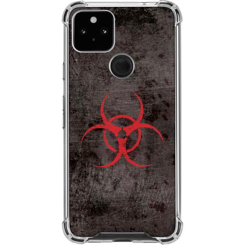 Biohazard Red Google Pixel 5a 5G Clear Case